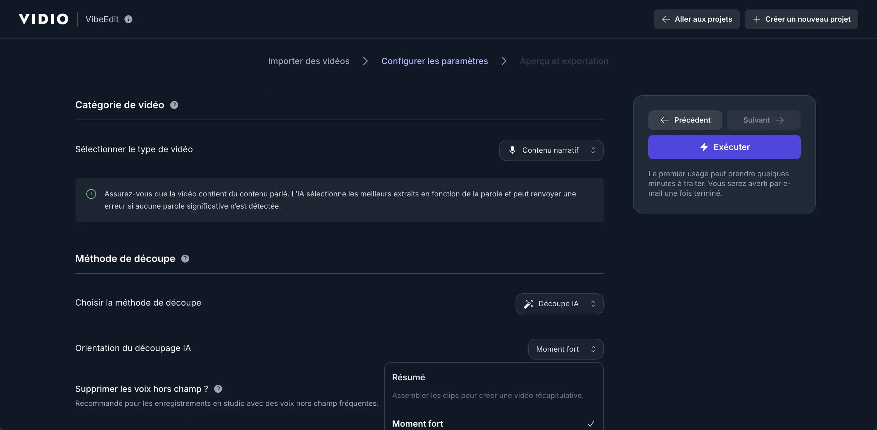 VIDIO AI Video Editor Screenshot